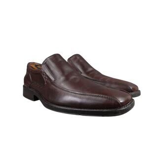 Steve Madden Shoes Men 8 Loafer Leather Brown Classic Dress Monda Slip On Formal